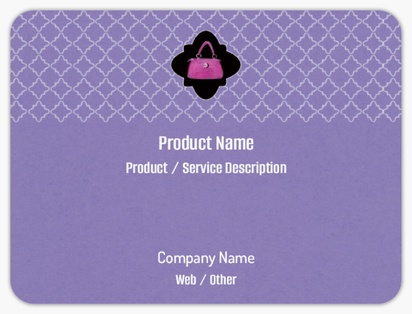 Design Preview for Design Gallery: Fashion & Modelling Product Labels on Sheets, Rounded Rectangle 10 x 7.5 cm