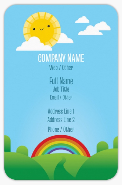 Design Preview for Design Gallery: Special Education Rounded Corner Business Cards, Rounded Standard (85 x 55 mm)