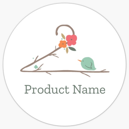 Design Preview for Custom Clothing Labels, 3.8 x 3.8 cm Circle