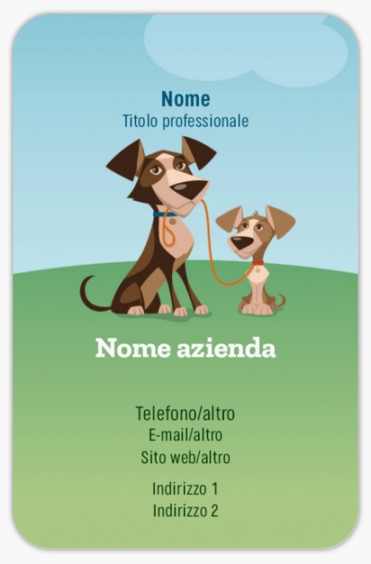 Anteprima design per Galleria di design: biglietti da visita con angoli arrotondati per dog sitter/cura animali, Arrotondati Standard (85 x 55 mm)
