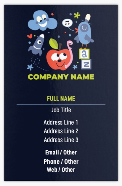 Design Preview for Design Gallery: Nursery Schools Ultra-Thick Business Cards, Standard (85 x 55 mm)