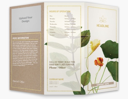 Design Preview for Design Gallery: Florists Custom Brochures, 8.5" x 11" Tri-fold