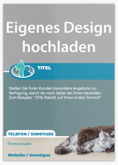 Designvorschau für Designgalerie: Flyer und Falzflyer Tiere & Tierbetreuung,  Ohne Falz A6 (105 x 148 mm)