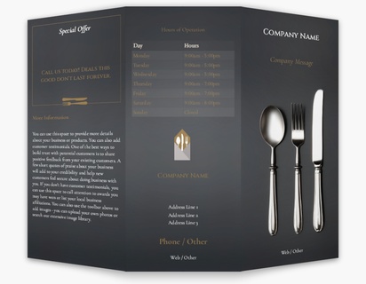 Design Preview for Design Gallery: Restaurants Custom Brochures, 8.5" x 11" Tri-fold