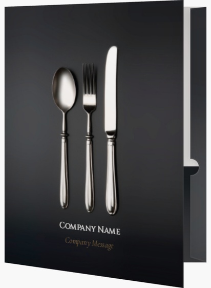 A place setting event planner black gray design