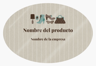 Vista previa del diseño de Galería de diseños de etiquetas para productos en hoja para retro y vintage, Ovalada 7,6 x 5,1 cm