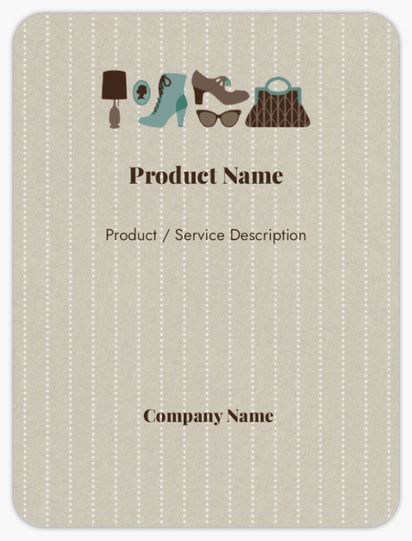 Design Preview for Design Gallery: Bags & Accessories Product Labels on Sheets, Rounded Rectangle 10 x 7.5 cm