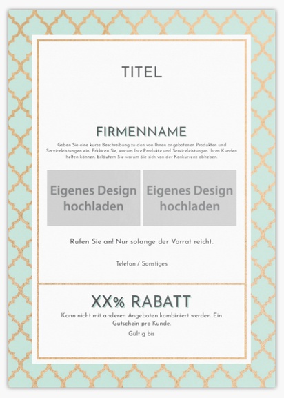 Designvorschau für Flyer-Vorlagen und Designs,  Ohne Falz A6 (105 x 148 mm)