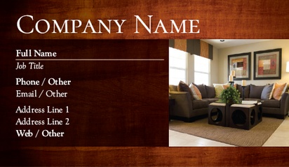 Design Preview for Design Gallery: Furniture & Home Goods Business Card Stickers