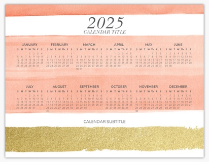 A metallic calendar brown design for Events