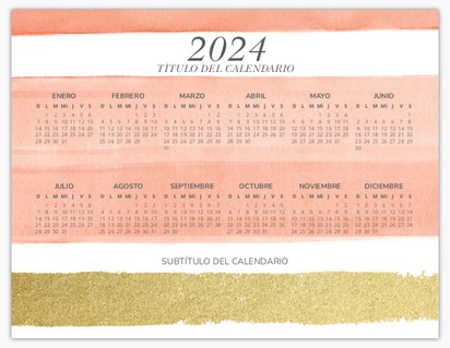 Un metálico calendario diseño marrón para Eventos