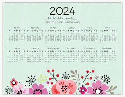 Un calendario flores diseño gris violeta para Eventos