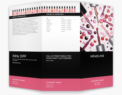 Design Preview for Design Gallery: Nail Salons Custom Brochures, 8.5" x 11" Tri-fold