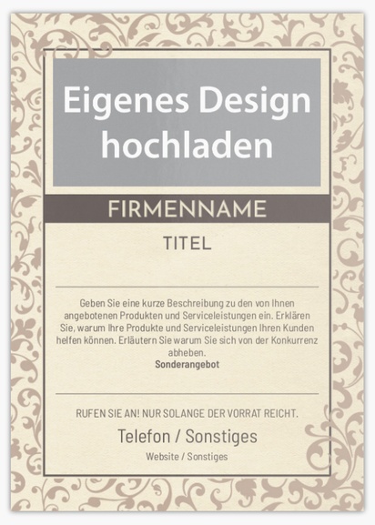 Designvorschau für Designgalerie: Flyer und Falzflyer Retro,  Ohne Falz A6 (105 x 148 mm)