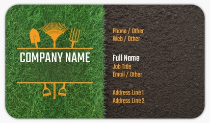 Design Preview for Landscaping & Gardening Rounded Corner Business Cards Templates, Standard (3.5" x 2")