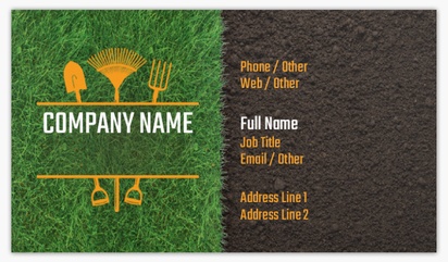 Design Preview for Landscaping & Gardening Standard Business Cards Templates, Standard (3.5" x 2")