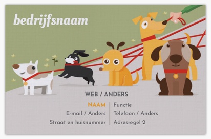 Voorvertoning ontwerp voor Ontwerpgalerij: Dieren en dierenverzorging Linnen visitekaartjes