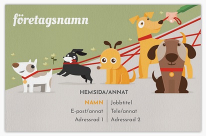 Förhandsgranskning av design för Designgalleri: Djurträning Visitkort med obestruket naturligt papper