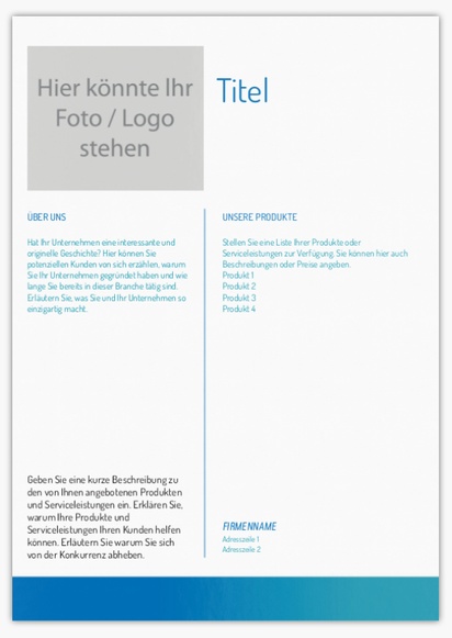 Designvorschau für Flyer-Vorlagen und Designs,  Ohne Falz A4 (210 x 297 mm)