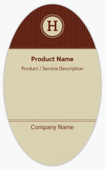 Design Preview for Design Gallery: Legal Product Labels on Sheets, Oval 12.7 x 7.6 cm