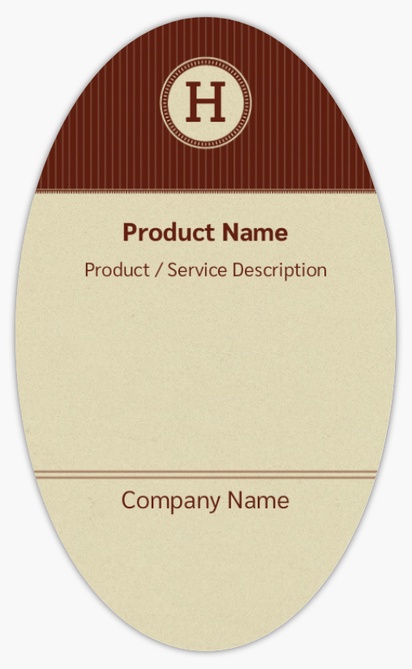 Design Preview for Design Gallery: Finance & Insurance Product Labels, 12.7 x  7.6 cm Oval