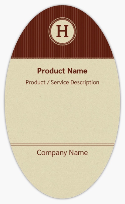 Design Preview for Templates for Finance & Insurance Product Labels , 12.7 x  7.6 cm Oval