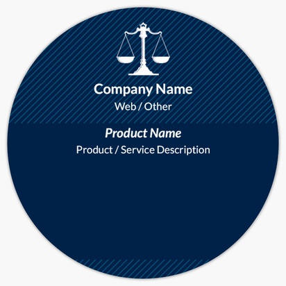 Design Preview for Templates for Law, Public Safety & Politics Product Labels , 7.6 x 7.6 cm Circle