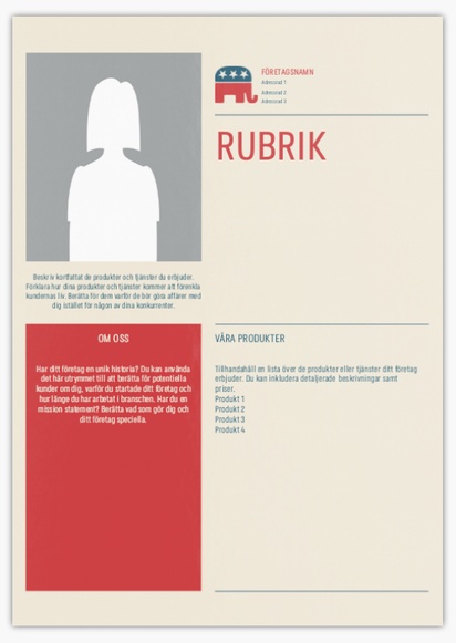 Förhandsgranskning av design för Designgalleri: Juridik & politik Flyers och broschyrer,  Ingen falsning A4 (210 x 297 mm)