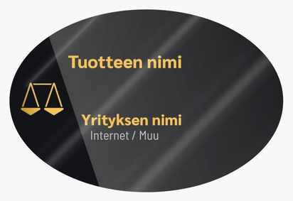 Mallin esikatselu Mallivalikoima: Laki & Politiikka Tuote-etiketit arkkeina, Soikea 7,6 x 5,1 cm
