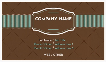 Design Preview for Design Gallery: Candy Shops Natural Textured Business Cards