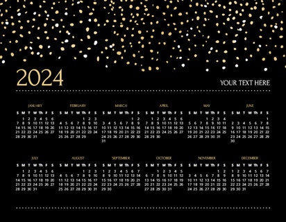 A foil calendar black design for Elegant