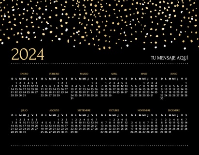 Un hoja calendario diseño negro para Elegante
