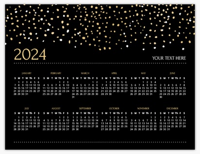 A foil calendar black gray design for Elegant