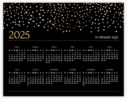 Un hoja calendario diseño negro gris para Elegante