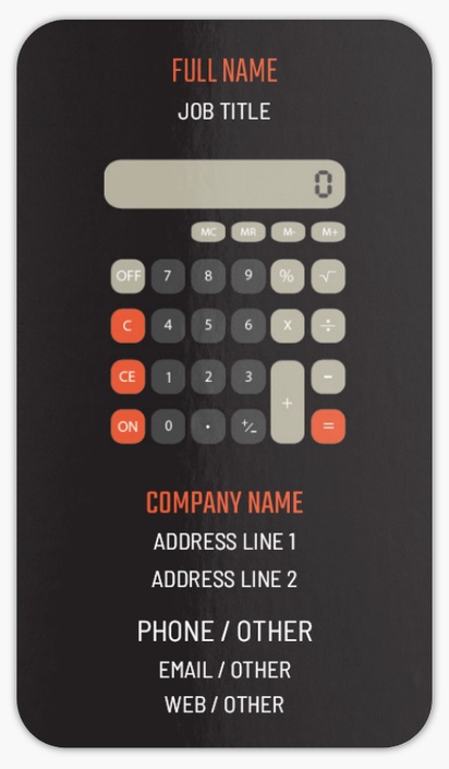 Design Preview for Accounting & Tax Advice Rounded Corner Business Cards Templates, Standard (3.5" x 2")