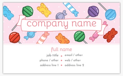 Design Preview for Design Gallery: confectionary Standard Business Cards, Standard (91 x 55 mm)