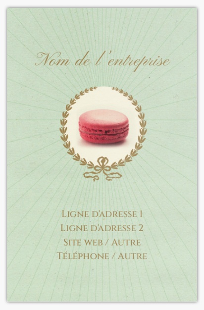 Aperçu du graphisme pour Galerie de modèles : cartes de visite ultra épaisses pour boulangerie/pâtisserie, Standard (85 x 55 mm)