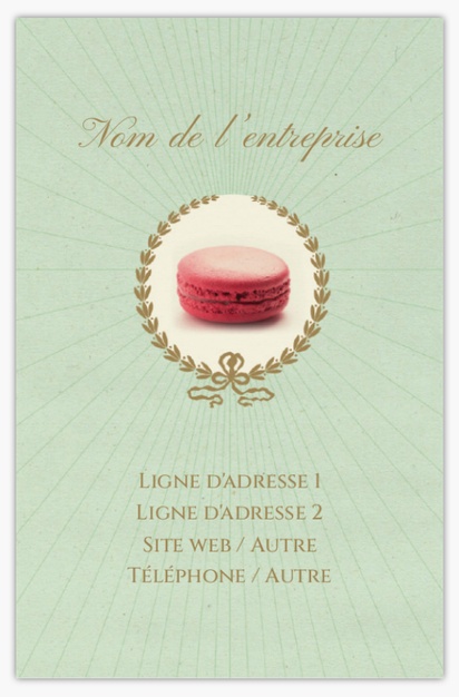 Aperçu du graphisme pour Galerie de modèles : cartes de visite standard pour boulangerie/pâtisserie, Standard (85 x 55 mm)