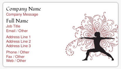 Design Preview for Templates for Sports & Fitness Name Card Stickers 