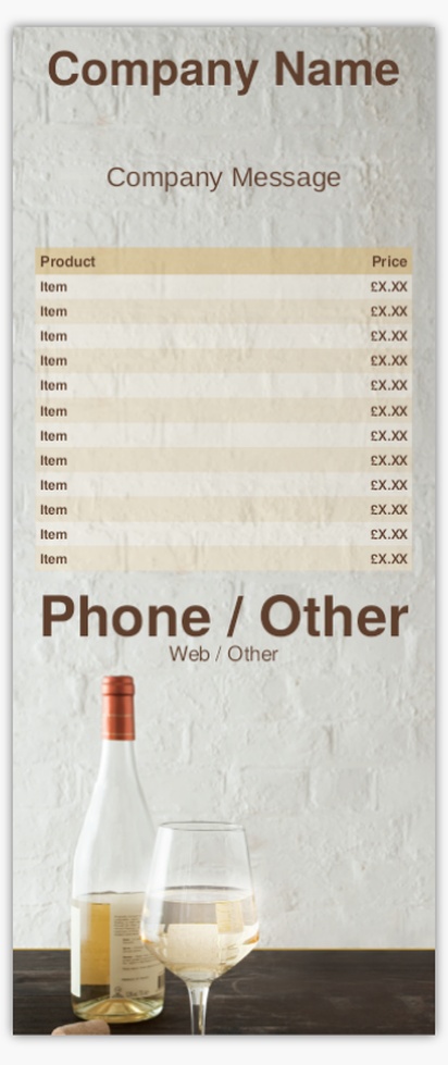 Design Preview for Design Gallery: Beer, Wine & Spirits Vinyl Banners, 76 x 183 cm