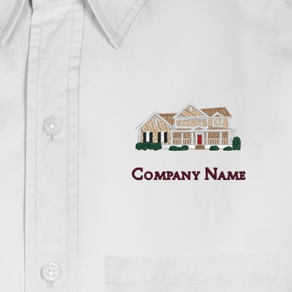 Design Preview for Design Gallery: Property & Estate Agents Men's Embroidered Dress Shirts, Men's White