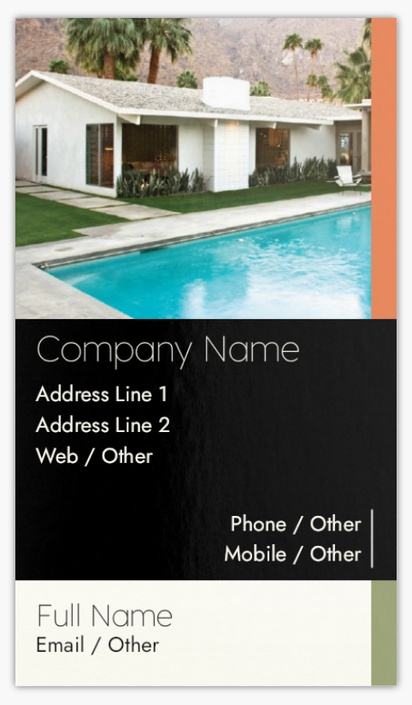 A home insurance vertical black gray design for Modern & Simple