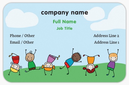Design Preview for Design Gallery: Nursery Schools Rounded Corner Business Cards, Rounded Standard (85 x 55 mm)