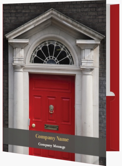 A estate agent house red gray design