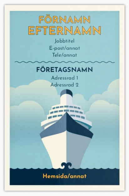 Förhandsgranskning av design för Designgalleri: Båt & marin Extratjocka visitkort, Standard (85 x 55 mm)