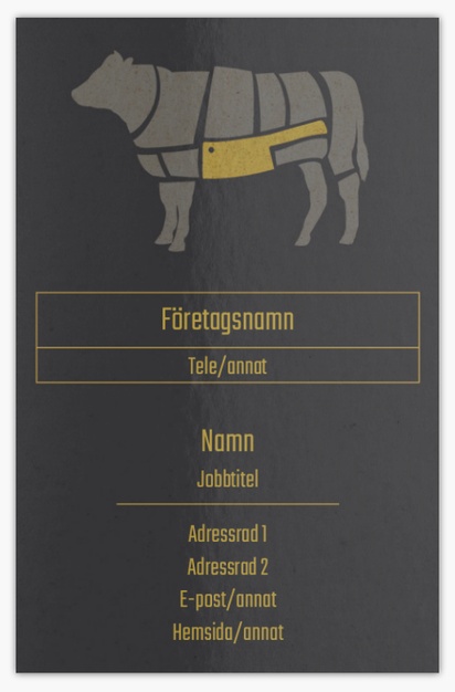 Förhandsgranskning av design för Designgalleri: Charkuteri Extratjocka visitkort, Standard (85 x 55 mm)