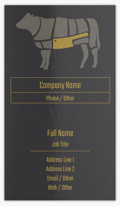 A meat butcher gray green design for Modern & Simple