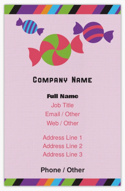 Design Preview for Design Gallery: Sweet Shops Linen Business Cards