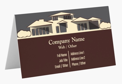 Design Preview for Design Gallery: Estate Agents Folded Business Cards