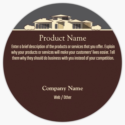 Design Preview for Design Gallery: Mortgages & Loans Product Labels on Sheets, Circle 7.6 x 7.6 cm